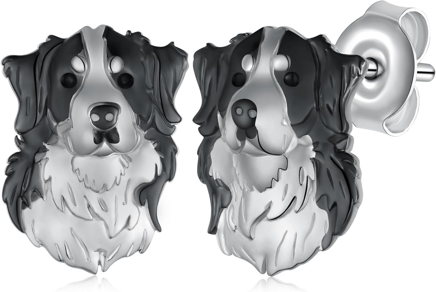 Sterling Silver Dog Stud Earrings - Cute Animal Jewelry Gifts for Women & Girls