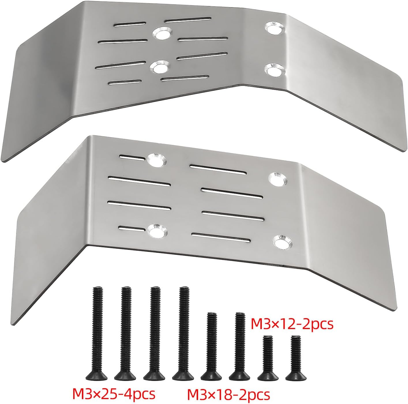 Stainless Steel Chassis Guard Skid Plate Guard for Arrma 1/10 Fury 2WD Mega 550 Upgrade Parts