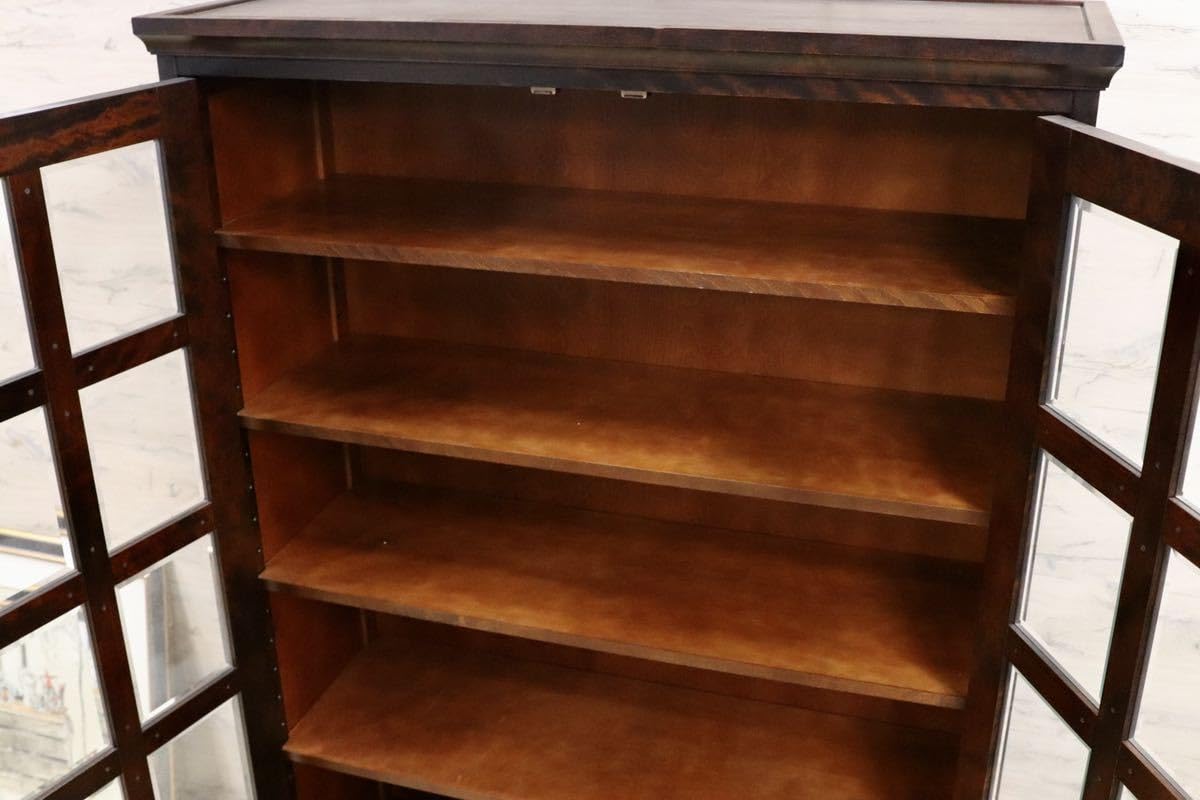 Amazon｜GMGN498○北海道民芸家具 本棚 書棚 本箱 キャビネット 飾り棚 