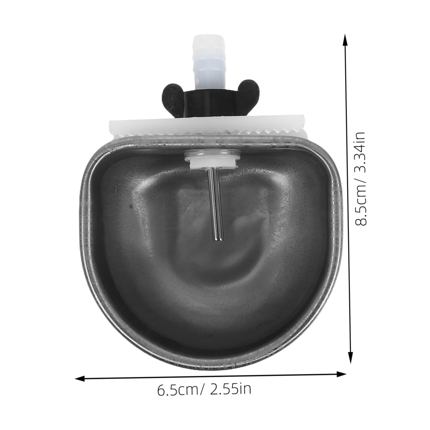 Yardwe Metal Rabbit Water Dispenser Stainless Steel Rabbit Feeder Automatic Pet Water Bowl