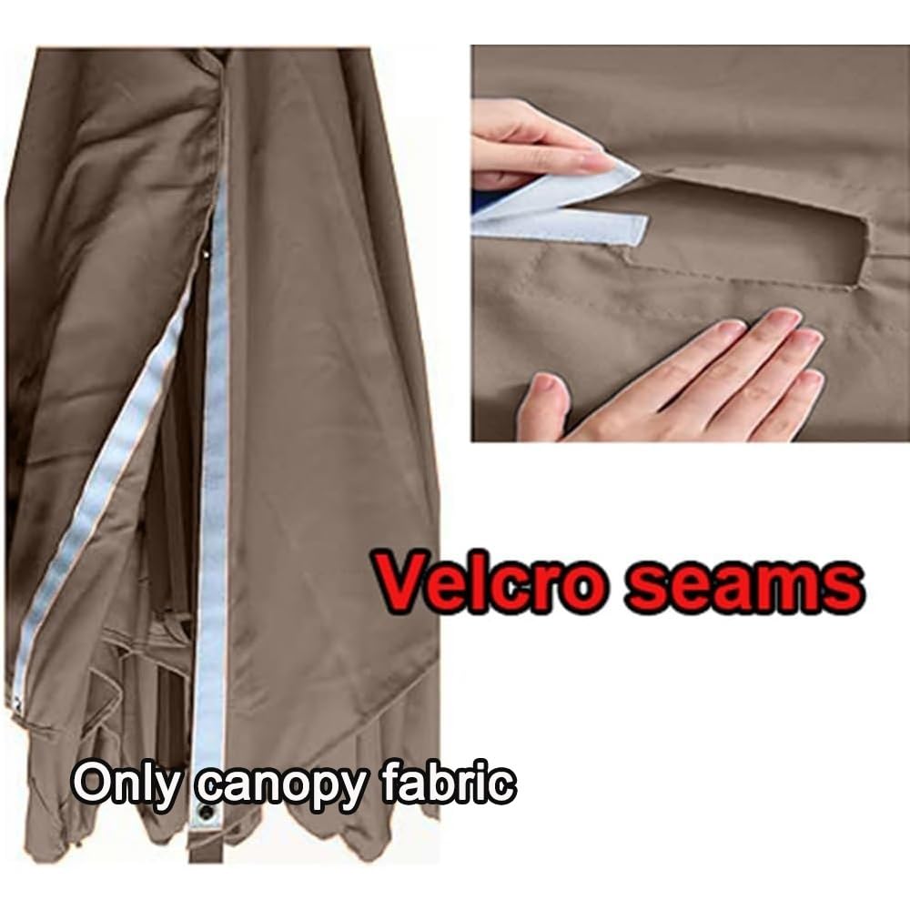 Toldo De Repuesto para Sombrilla De Patio 3m, Cubierta De Tela De Repuesto Sombrilla Voladiza Tela De Paraguas Recambio para Parasol De Jardín, Patio, Piscina(Off-White)