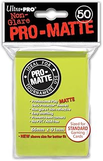 Ultra Pro PRO-Matte Deck Protector sleeves for Magic, Pokemon and Dragon Ball Super - Bright Yellow (50 ct.)