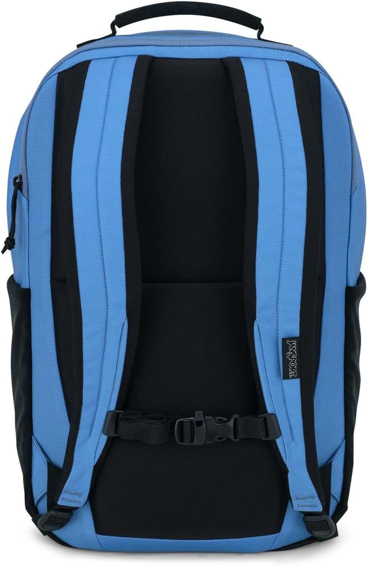 JanSport Landings Pack – Large Backpack with Soft Back Panel, Dual Water Bottle Pockets, 15-Inch Padded Laptop Compartment, Elemental Blue