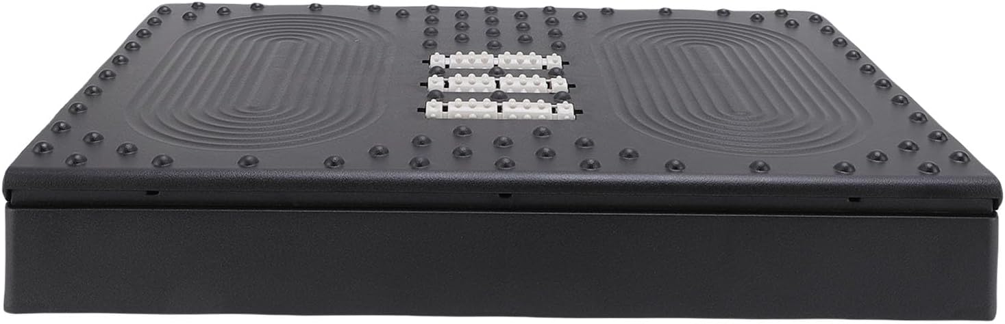 Under Desk Footrest Height Adjustable Ergonomic Anti Slip Detachable Foot Stool for Office Home Use Made of PP Plastic Size 42 x 31cm (Black)