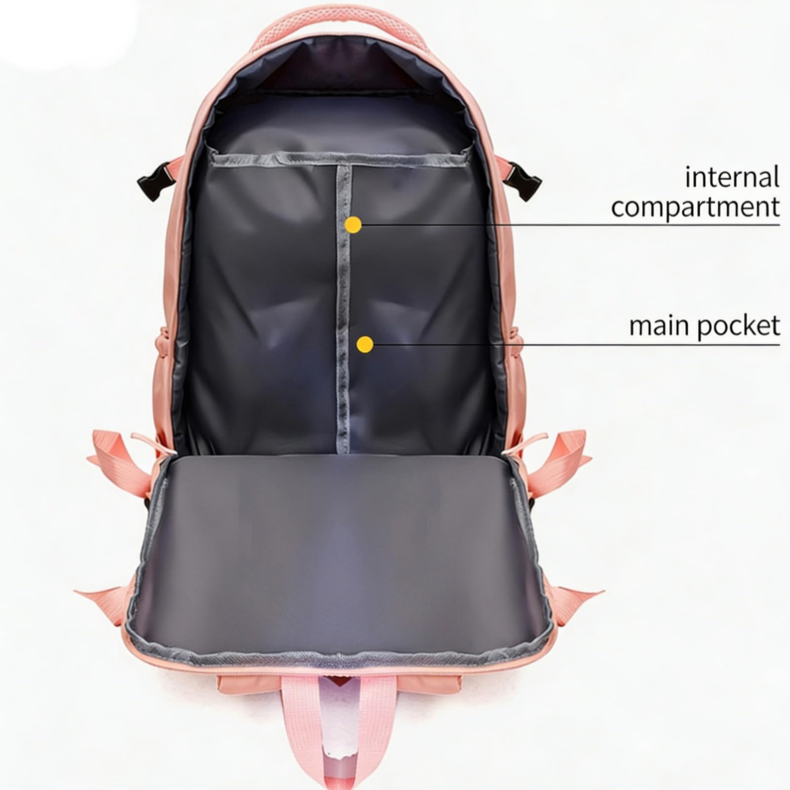 Bagage Cabine 40x30x20 Sac à Dos Voyage Cabine Avion Femme Homme, Impermeable Bagage à Main sous Siège, Sac de Voyage pour Ryanair Scolaires Travail, Couleur Pure (Noir A)