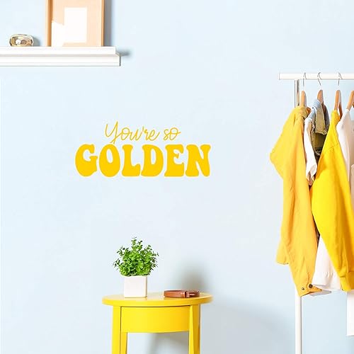 Miniatura 2 de Calcomanía de vinilo para pared, You're So Gold, 10 x 24 pulgadas, calcomanía moderna inspiradora con cita positiva, bonito diseño para dormitorio,