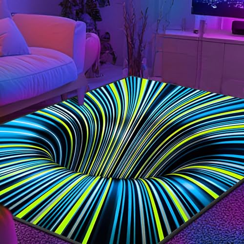 Gaming Teppich 160x200cm - Geometrischer Gamer Teppich Für Jugendzimmer & Gaming Bereich