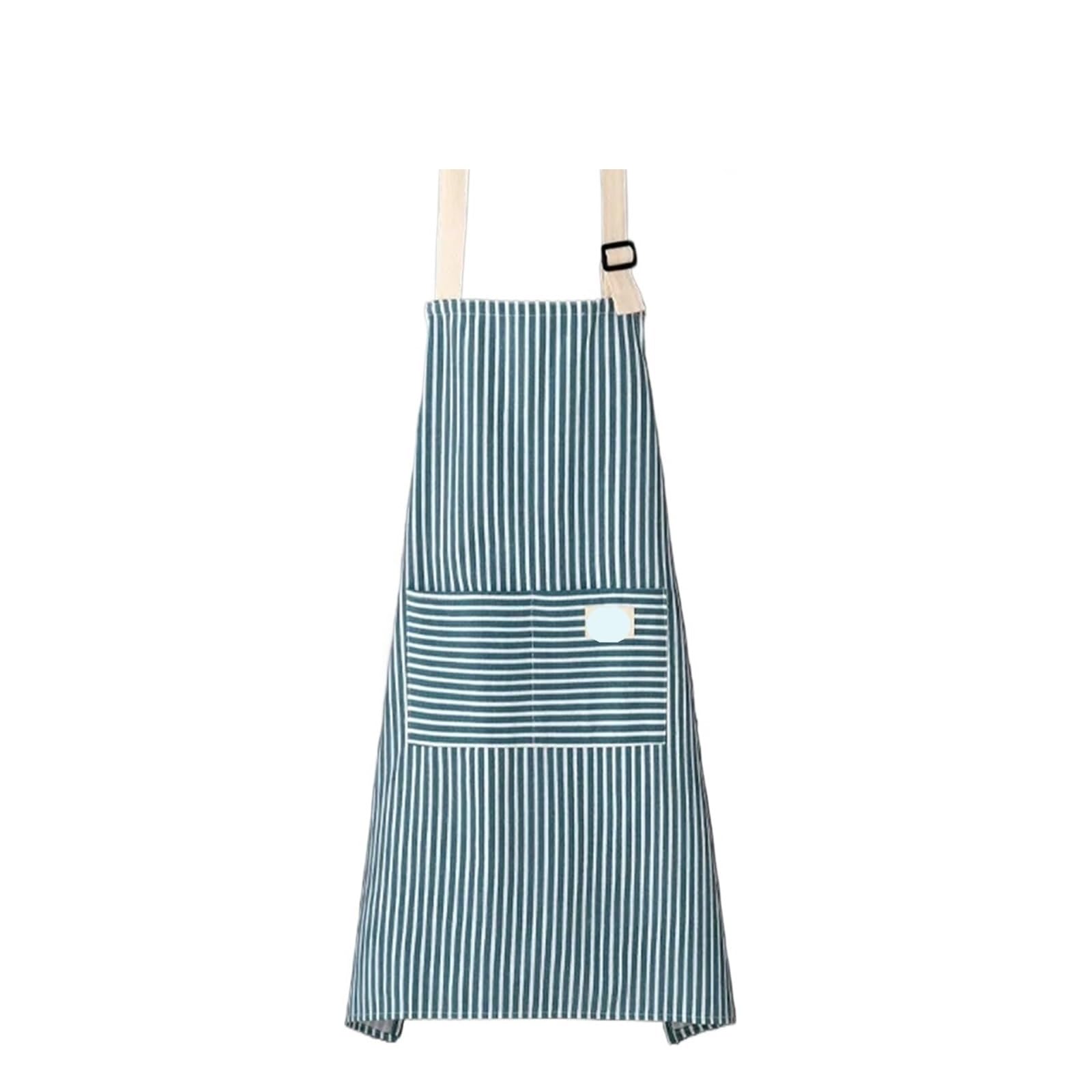 Grembiule da cucina 3 pezzi a righe senza maniche traspirante collo appeso for ristorante Chef lavoro for la pulizia della casa con tasca Per Uomo e Donna