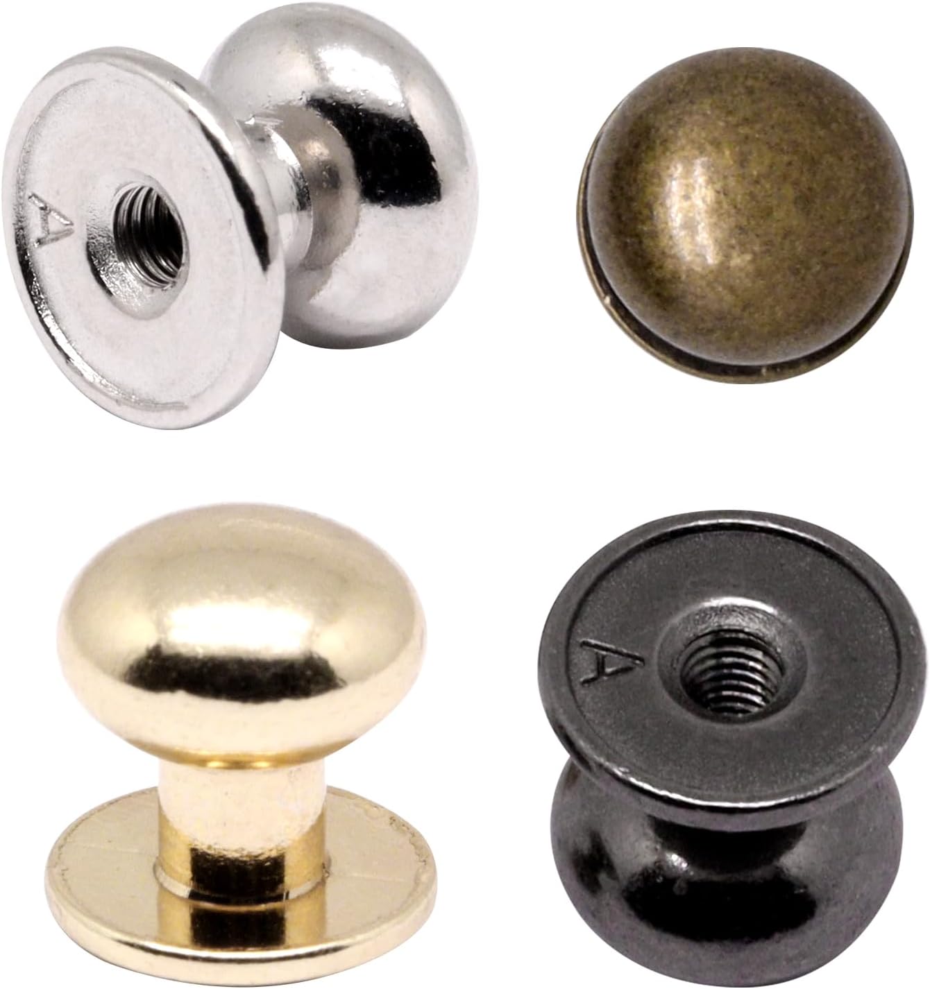 32pcs Mini Drawer Pulls, 0.37inch Small Knobs for Jewelry Box, Metal Round Mini Knobs Handles for Wood Case Drawer Cabinets Closet Cupboard (Multicolor)