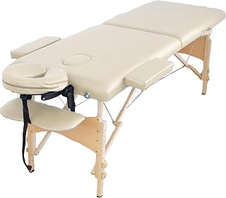 Space Saving Compact Massage Bed, Foldable, Ivory