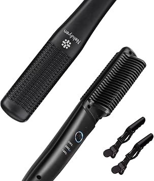Hair Straightener Brush Ionic Straightening Comb for Women Straight or Curly Hair,Smooth Styling, Lightweight Hot Comb Ceramic Coating Dual Voltage, Professional Styling Tools