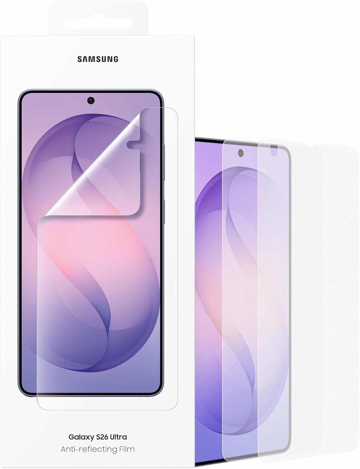 Samsung Galaxy Official Anti-Reflecting Film, Phone Screen Protector, Anti-Scratch, Dust, and Fingerprint Shield, Anti-Glare, High Touch Sensitivity, Transparent (for Galaxy S26-Ultra 6.9")