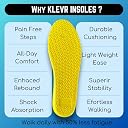 Klevr Foot Tech Comfort Support Insoles | Anti Slip Shock Absorbing Shoe Inserts for Men & Women | Arch Support Cushion Insole for Sports, Running & Regular Wear | Size: 10 gallery image