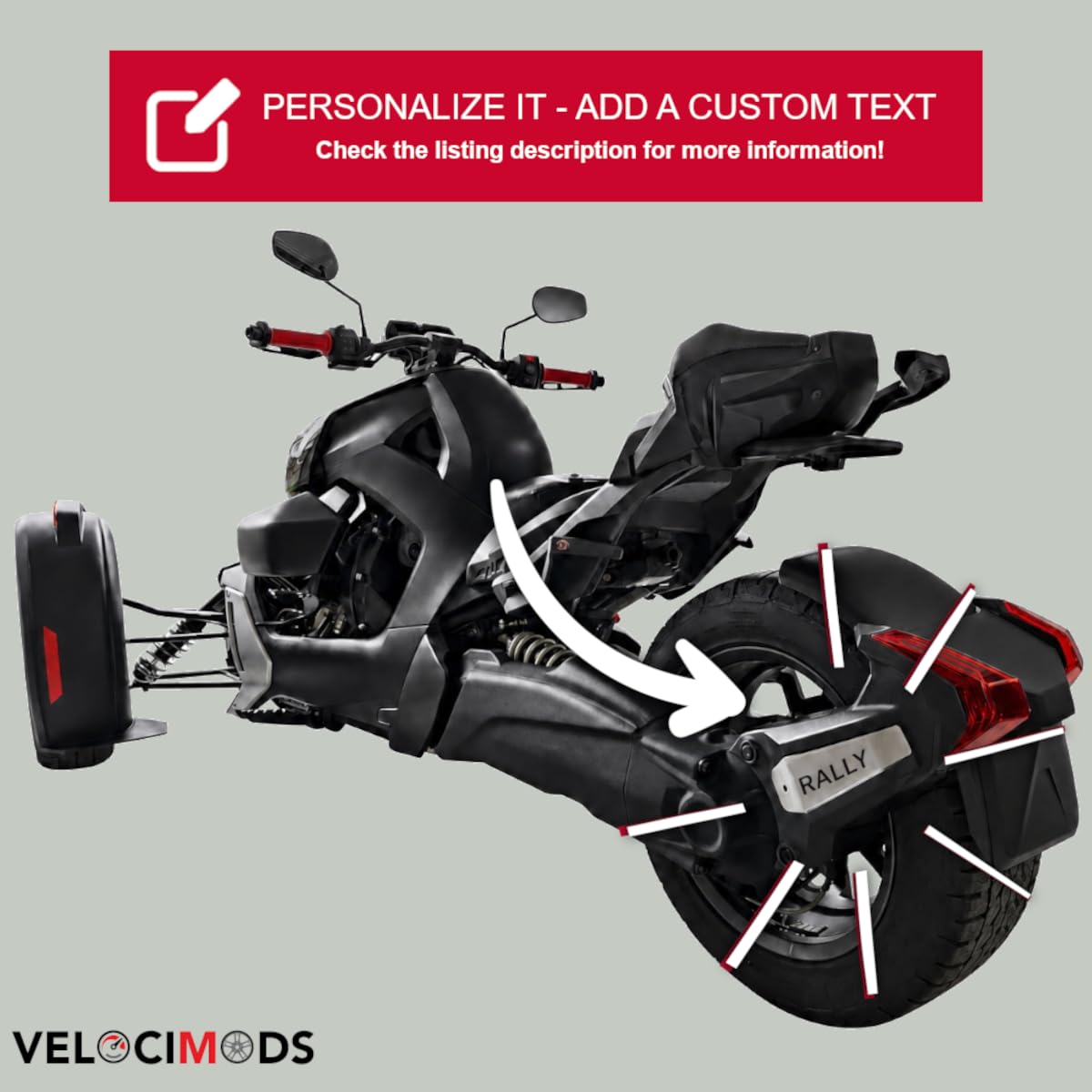 Amazon.com: VelociMods Swing Arm Cover for BRP Can-Am Ryker | Rear
