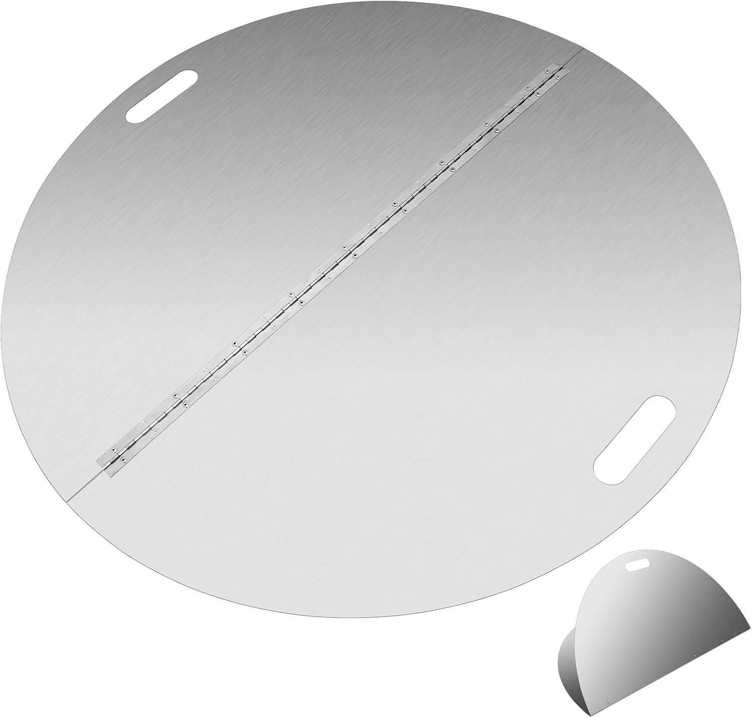 Round Fire Pit Lid, 40 Inch Stainless Steel Fire Pit Ring Lid 1.5mm Thick Fire Pit Burner Cover for Any Round Patio Fire Pits