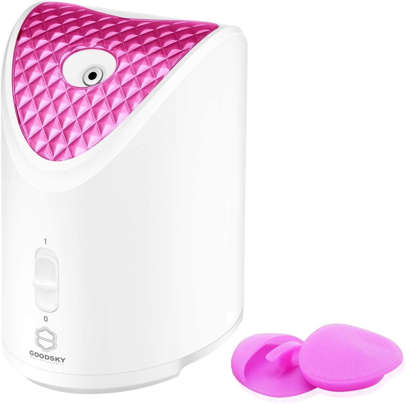 Facial Steamer -GOODSKY Nano Ionic Face Steamer with Hot Mist Moisturizing Sprayer for Face Steamer SPA Free for Sauna Spa Sinuses Moisturizing Cleansing Pores