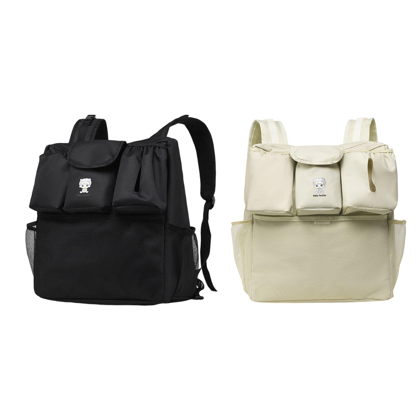 Borsa ergonomica da appendere al passeggino, per pannolini, salviette umidificate, bottiglie, in pratico tessuto impermeabile
