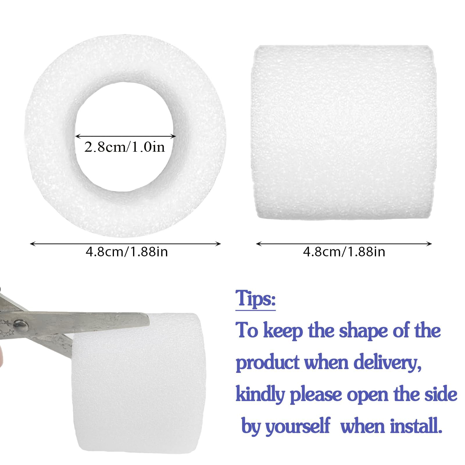 20Pcs Eyelet Curtain Spacers Divider Foam - Image 2