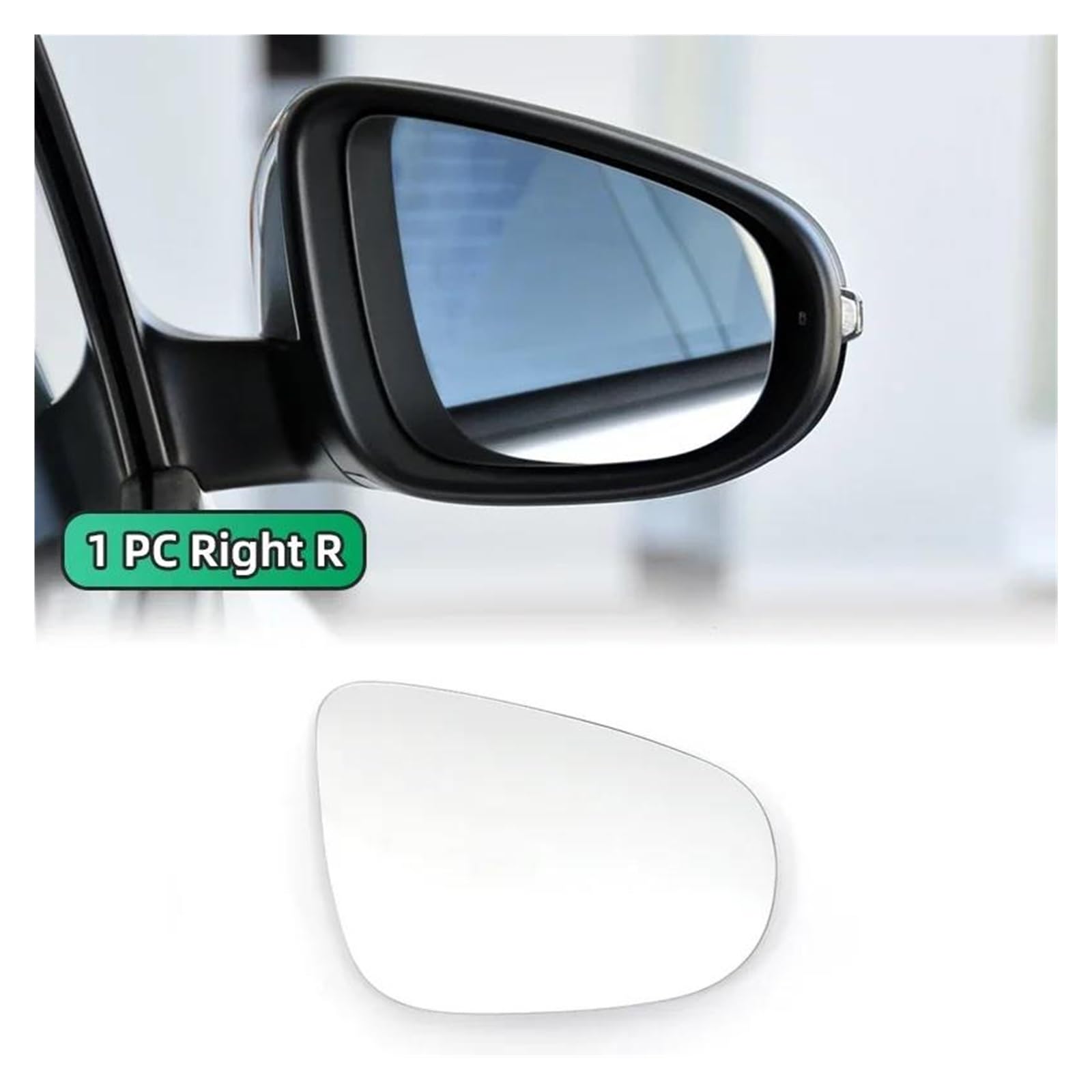Retroviseur Miroir Glace Verre Rétroviseur Latéral Chauffant Convexe Supérieur Pour VW Pour Golf 6 MK6 2009-2012 Pour Touran 2011-2015