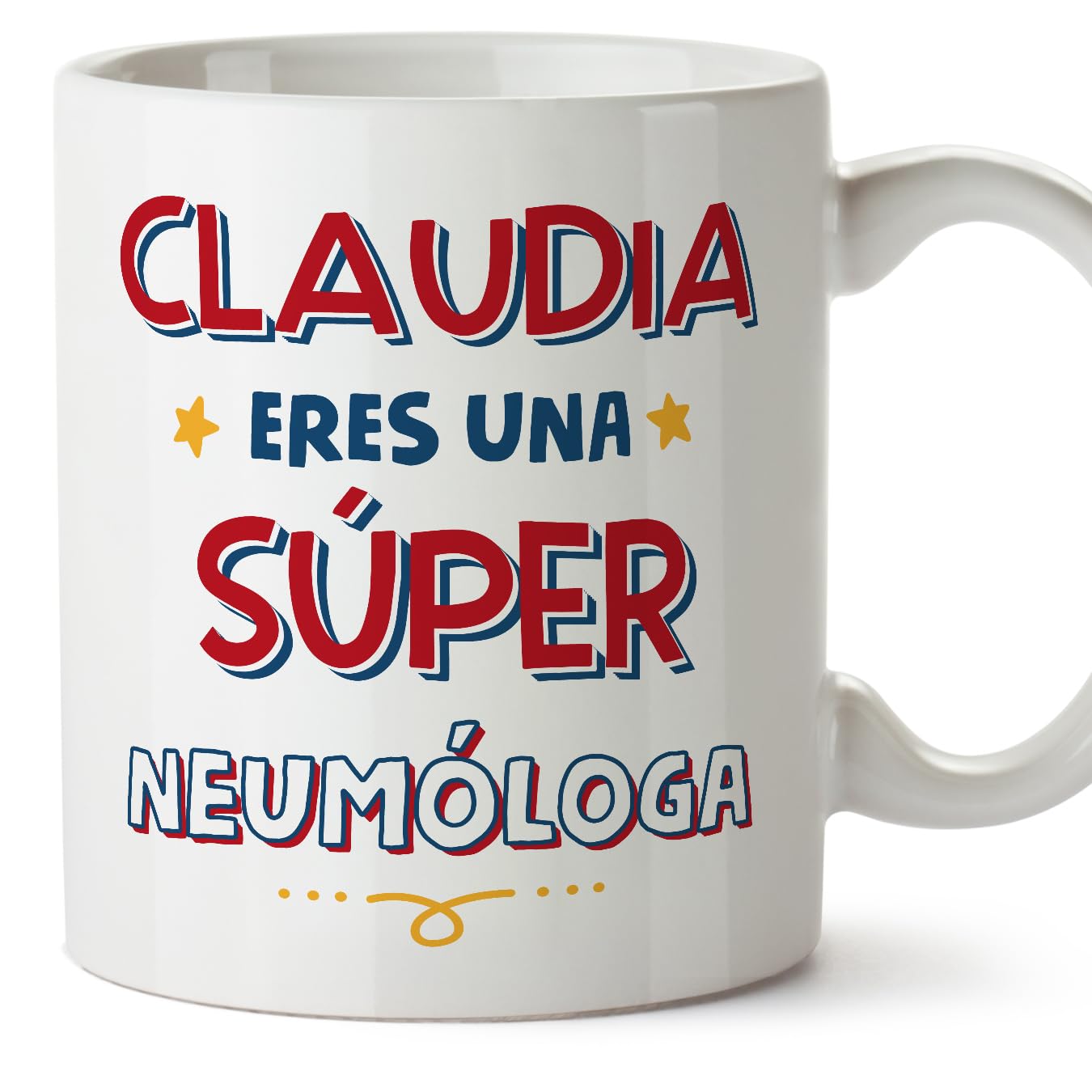 MUGFFINS Personalised Mug for Pulmonologist Woman - in Spanish - Eres Súper - Funny Custom Gift for Colleagues - Ceramic 11oz Mug — image 1