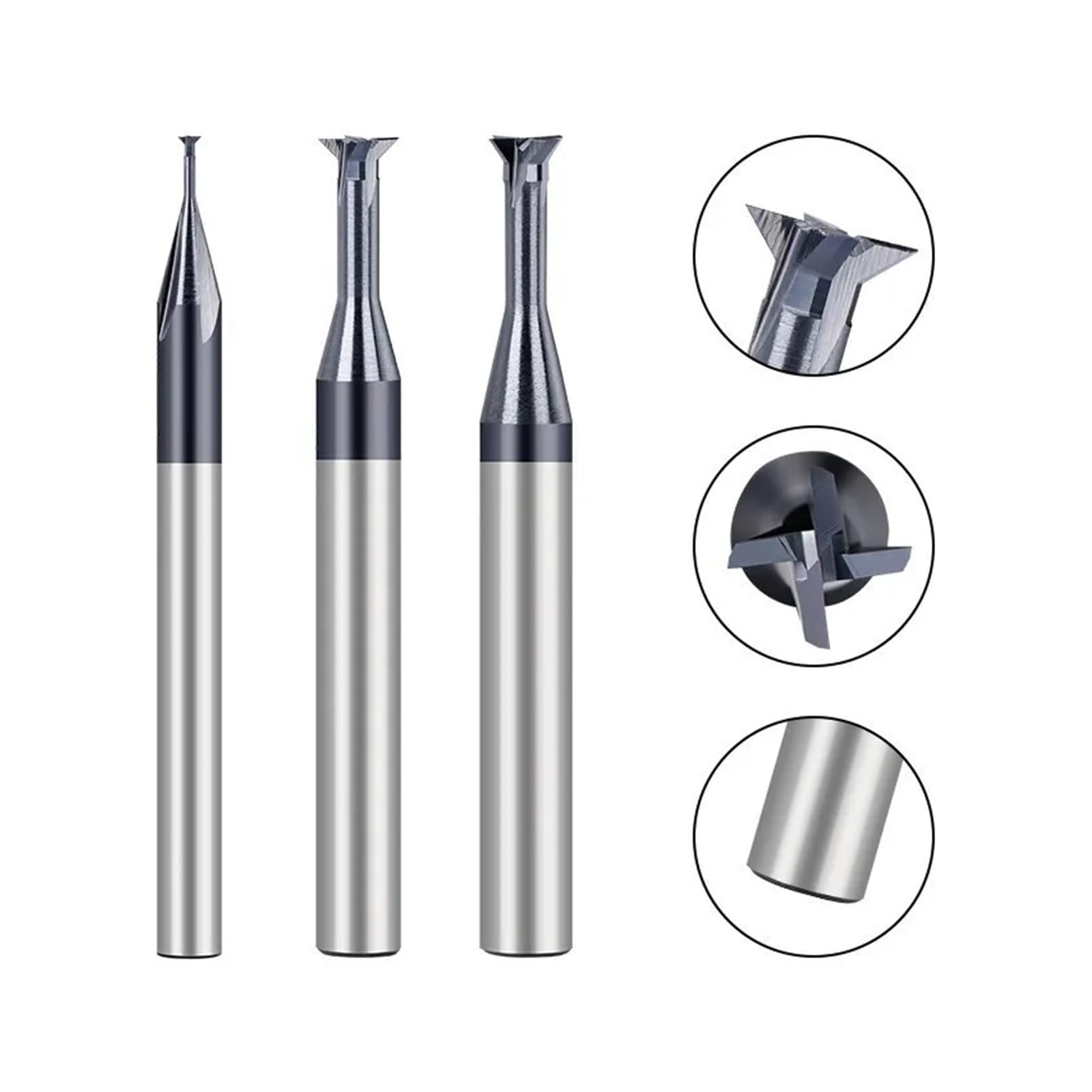 Frez do jaskółczego ogona 45 stopni, frez z węglika wolframu, narzędzie do obróbki stali 1,5-16 mm, frez trzpieniowy do metalu(D12x45x6x15x60)
