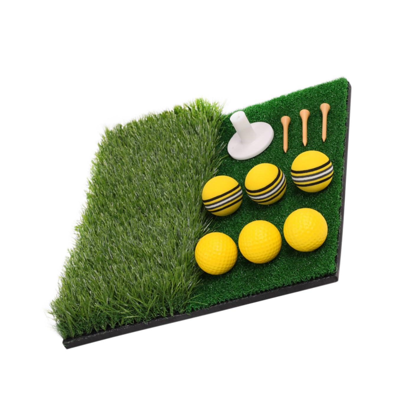 Milisten 1 Juego Estera de Entrenamiento Golfing Mat con Tipos de Césped Accesorio Portátil para Entrenamiento Casa Aire para Principiantes y Aficionados al Golf