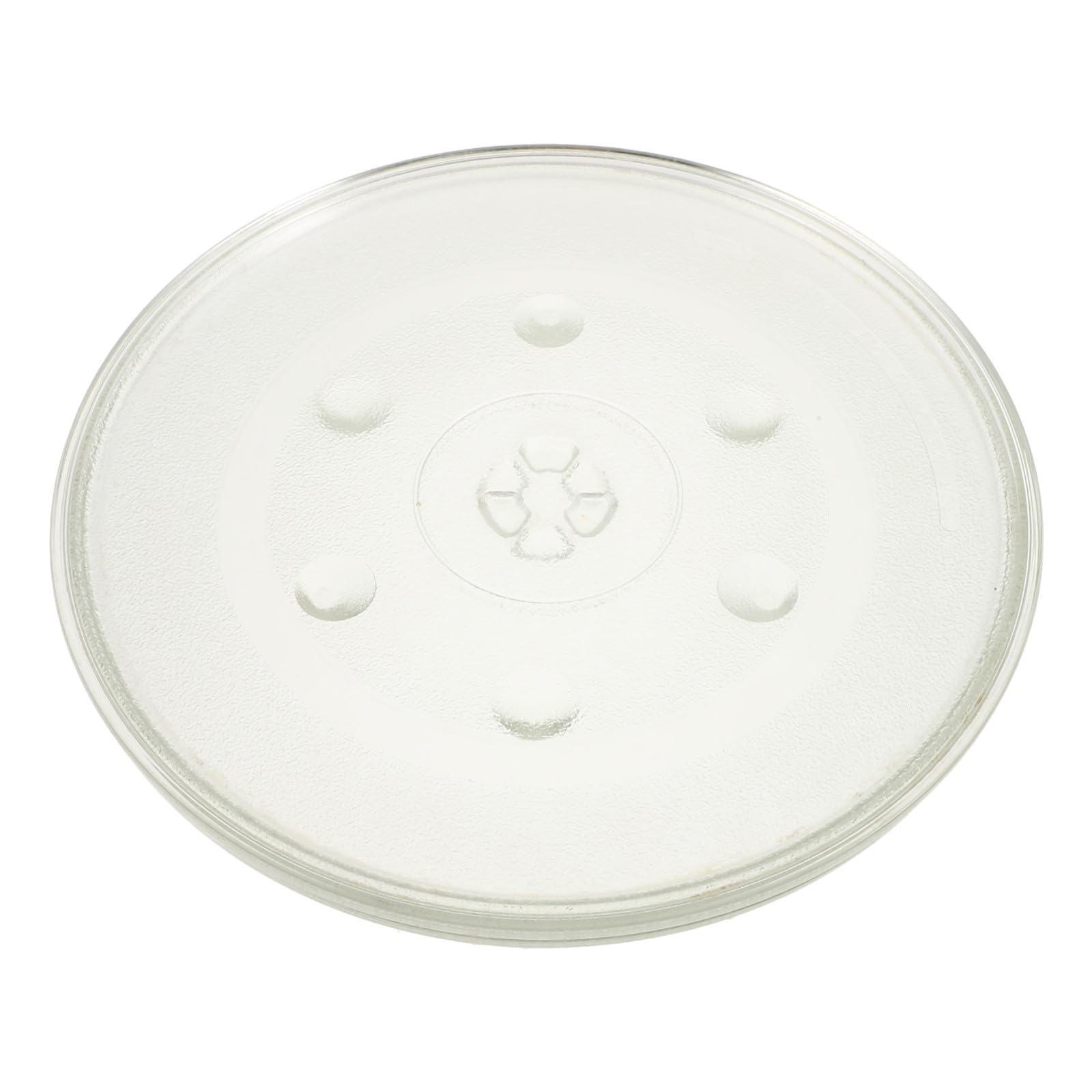 Zerodeko 2 platos giratorios de vidrio para microondas con 3 puntos de fijación seguros, bandeja giratoria de vidrio resistente al calor de 31,5 cm (12,4"), base antideslizante para una cocción