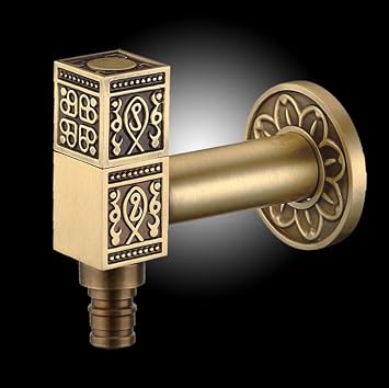 Bibcock Faucet For Outdoor Garden Brass Antique Bronze Washing Machine Faucet Wall Bathroom Mop Tap Toilet Single Cold Bibcock,C