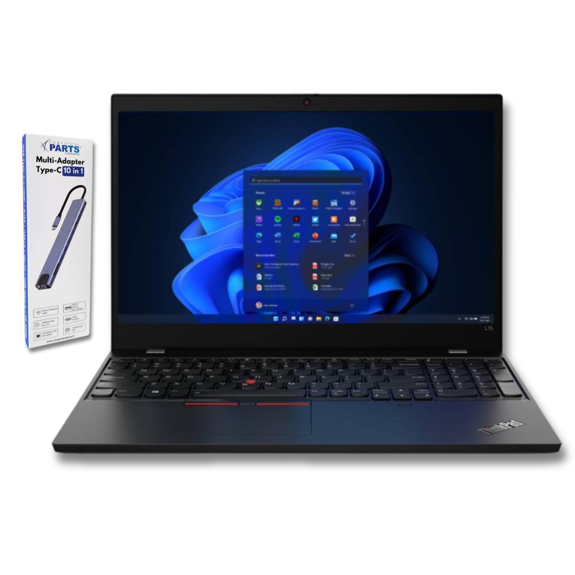 Lenovo ThinkPad L15 Notebook Refurbished 15.6 Zoll Full HD | Intel Core i5-10210U Kerne 4.2GHz | 16GB DDR4 | SSD 512GB nvme | USB-C HDMI Wi-Fi 6 | Windows 11 Pro + Docking Station | 24 Monate Garantie