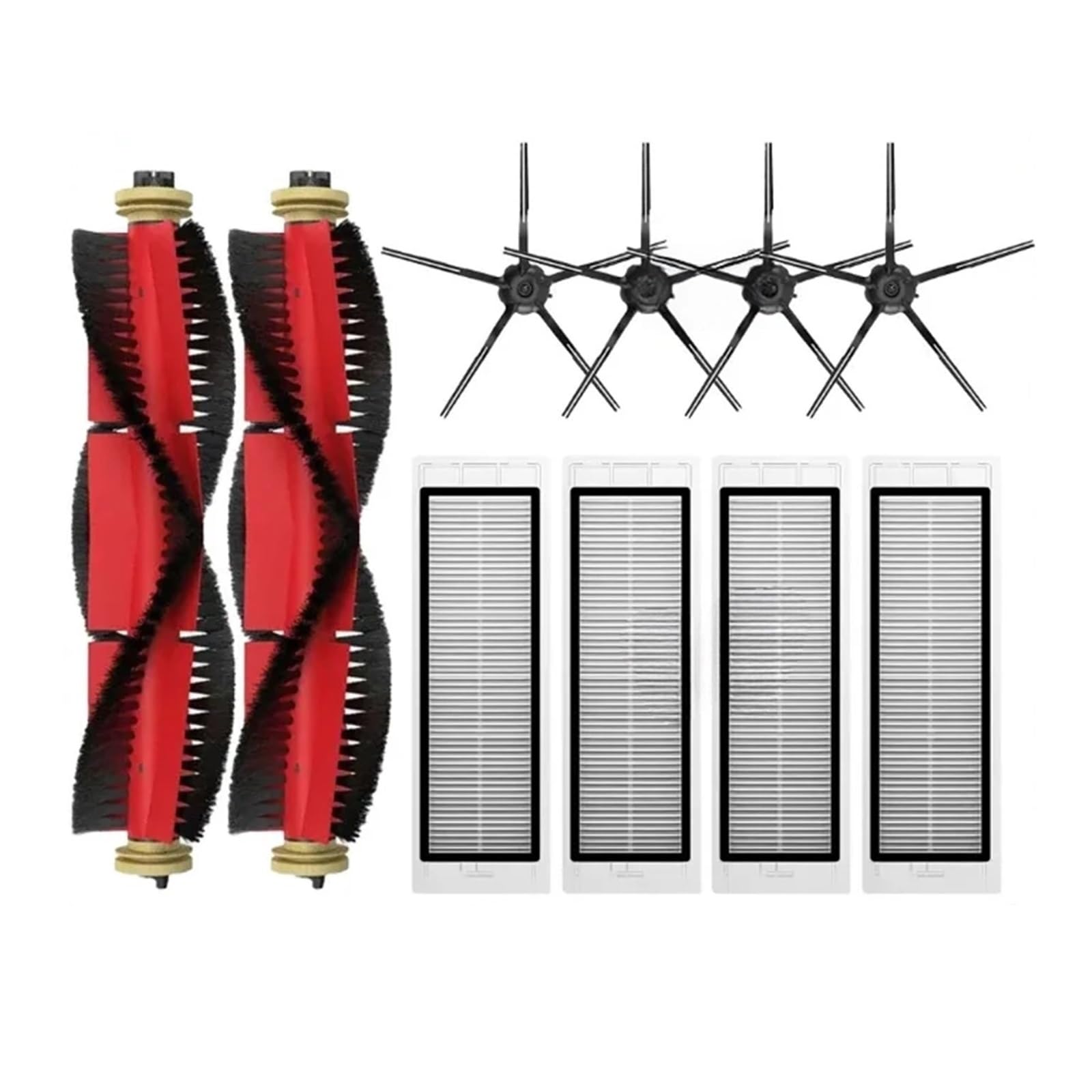 PORRSYDCD Roller Side Brush Filter Mop Accessories，Compatible With Roborock S5, S5 Max, S6 MaxV, S6 Pure, E4, E5, S51, S52, S55 Parts(Set K)