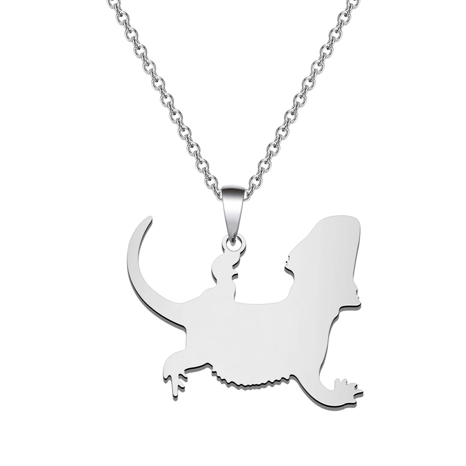 BEKECH Bearded Dragons Necklace Lizard Gift ...