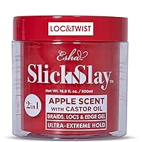 Vista 14 de Esha Slick N Slay - Gel de trenzado 3 en 1 Ultra Extreme Hold Hidratante y Acondicionador para Locs, Twists, Trenzas y Bordes (COCO, 17 onzas)
