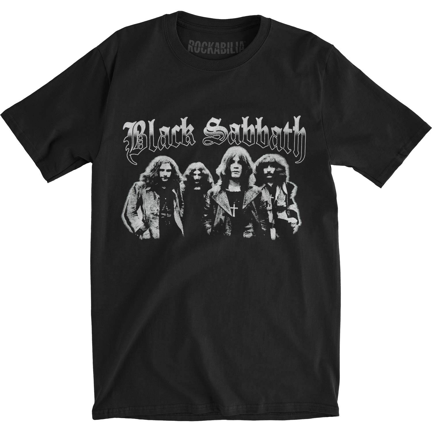 Black Sabbath Greyscale Group Herren-T-Shirt, kurzärmelig, Schwarz, Größe XXL