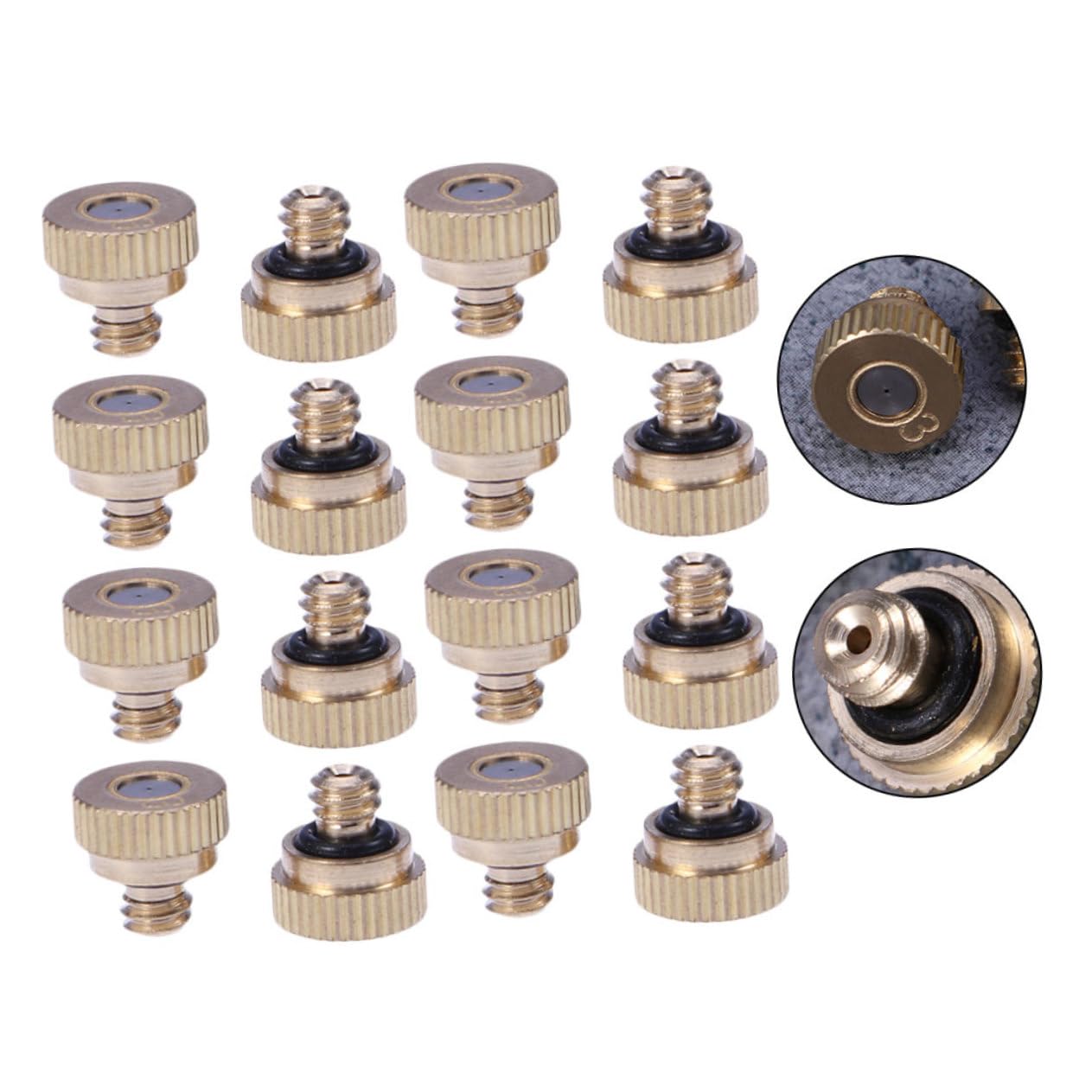 50pièces Brass Misting Nozzle Atomiseur De Brumisation Pour Jardinage Systèmes De Refroidissement Et Irrigation Et Économique