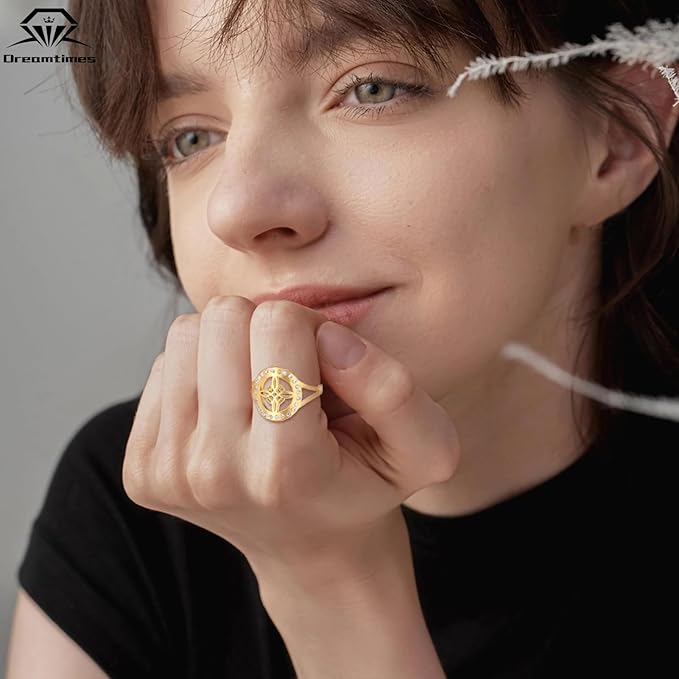 Dreamtimes Bague Nœud De Sorcière Pour Femme En Acier Inoxydable