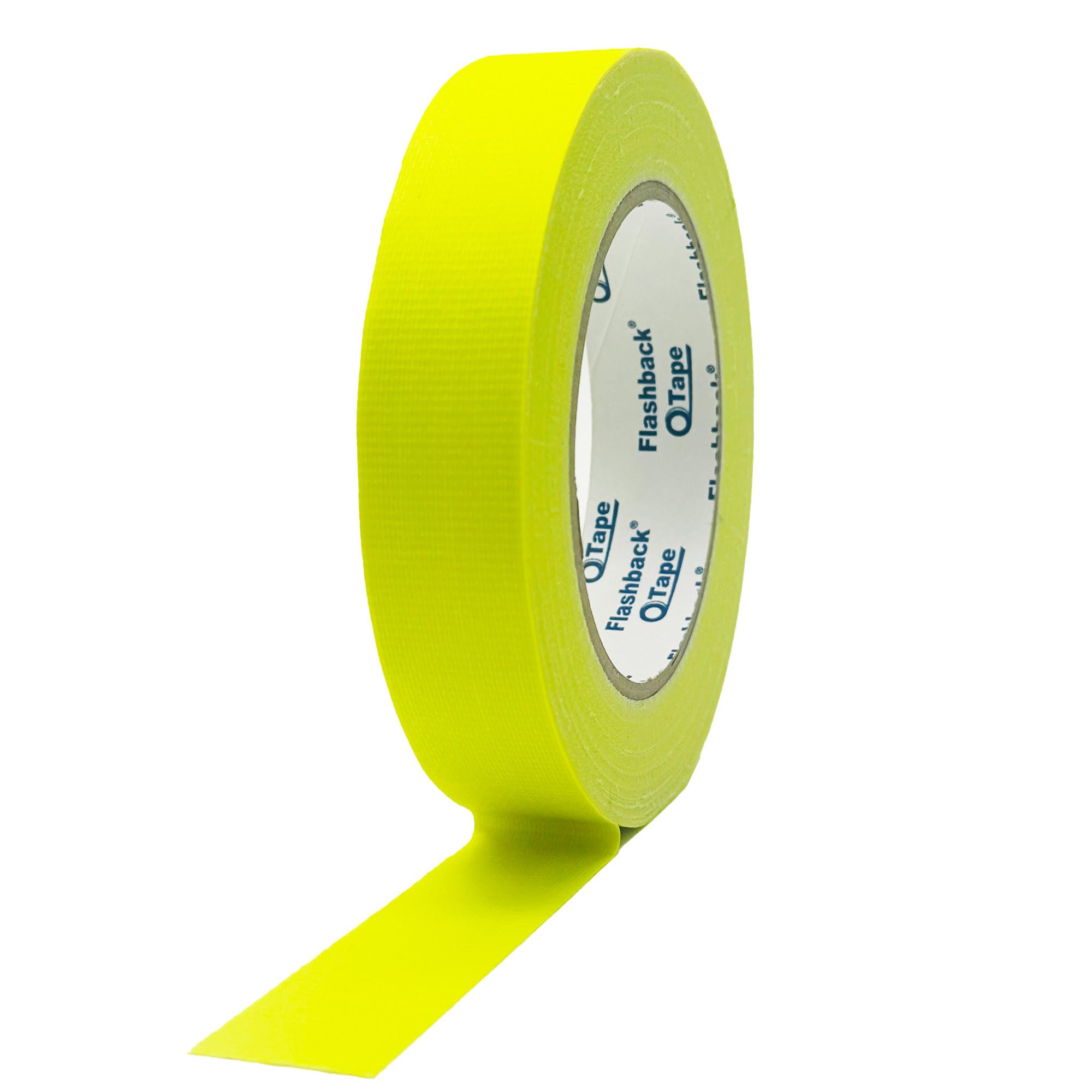 FlashBack Dayglo Fluorescent UV Blacklight Cloth Tape - Hula Hoop & Stage Grip - 24mm x 25 Yards (Yellow)
