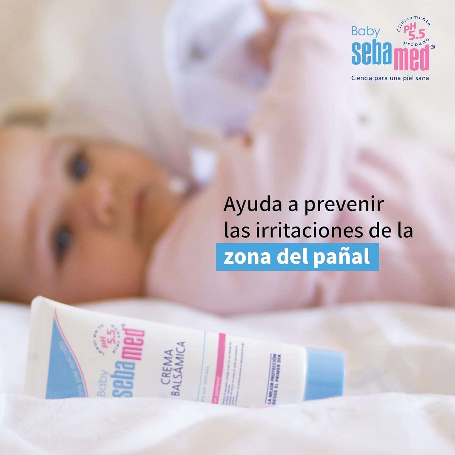 Sebamed Baby Crema Balsámica, con Pantenol para el Cuidado Diario de la Zona del Pañal del Bebé, Piel Delicada