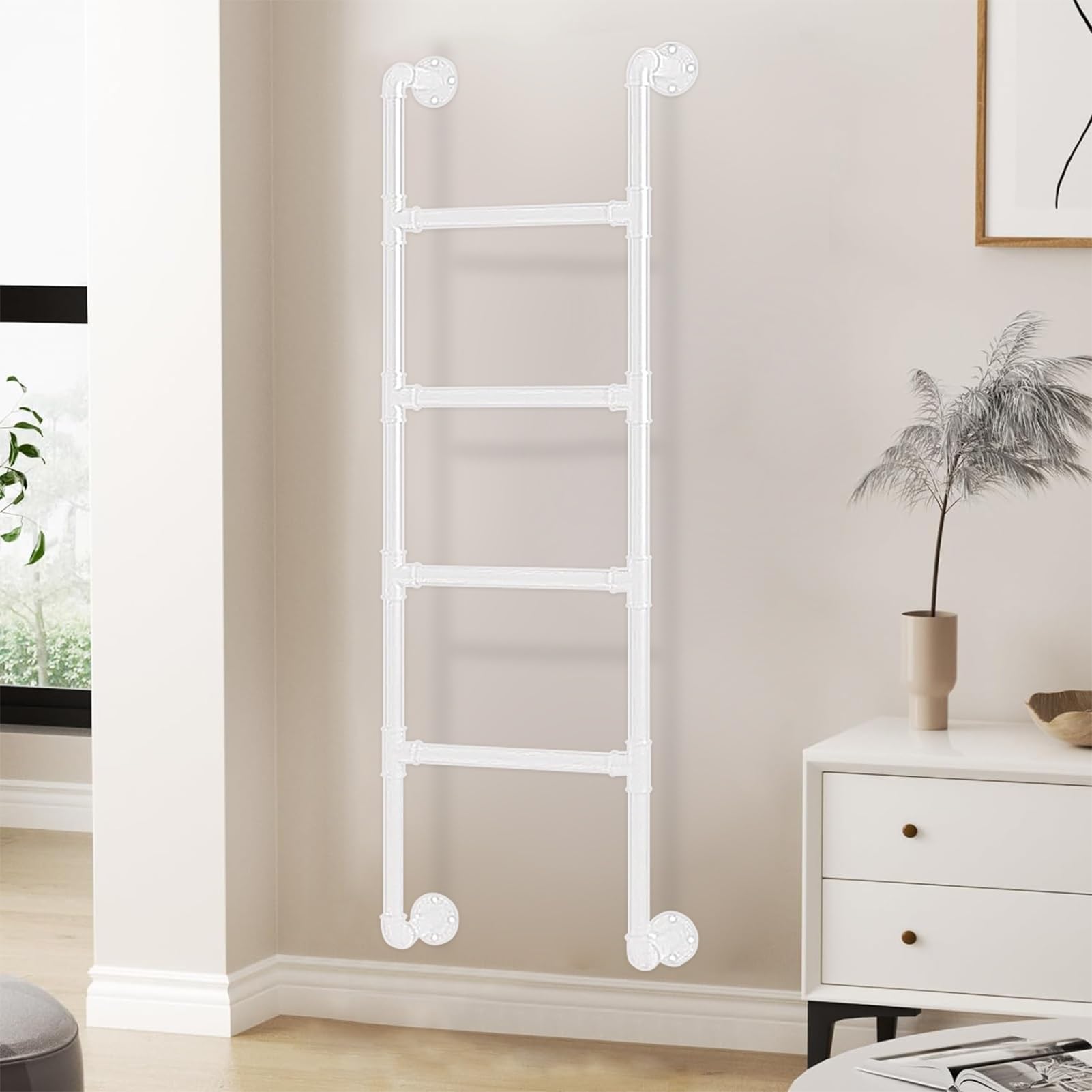 Escalera de Emergencia Resistente para Huecos de Ventana, Escalera de peldaño para Cama Alta, Escalera de Seguridad con barandilla de Pared, Escalera de Emergencia contra Incendios para Tech