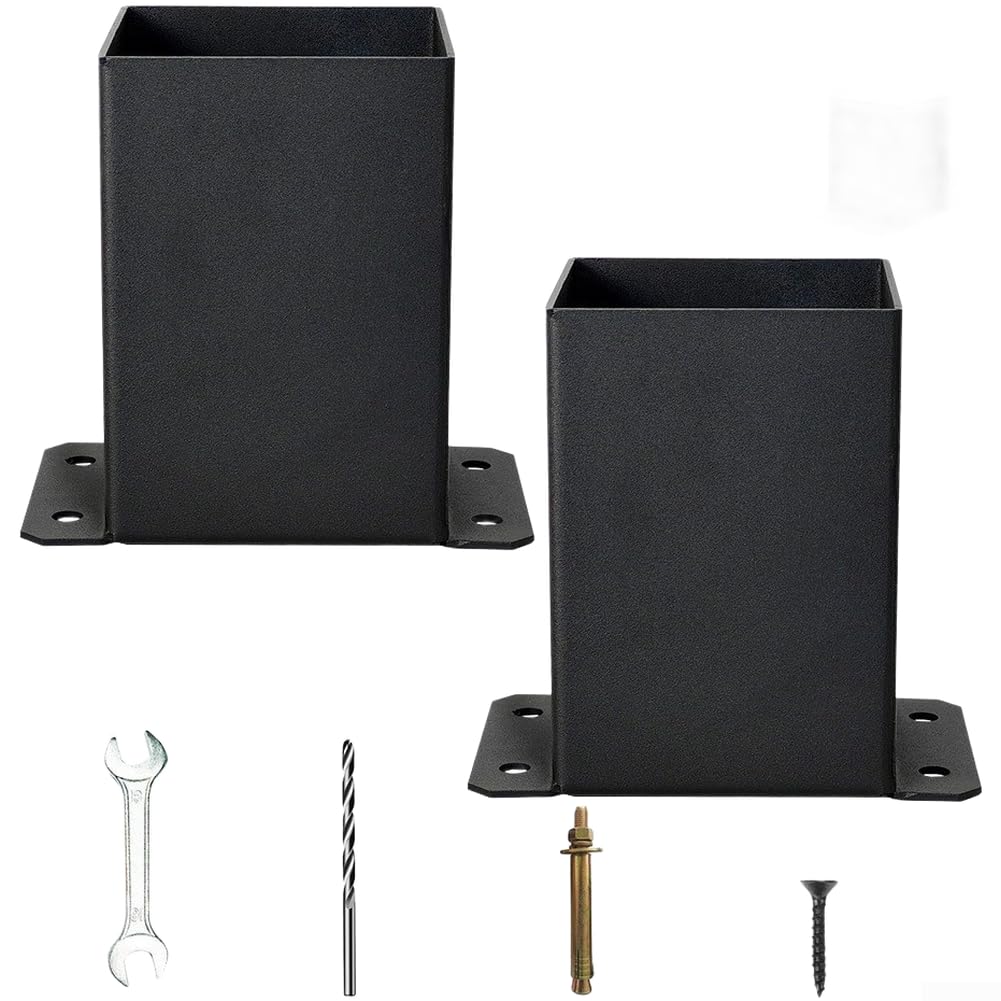Kit per ancoraggio per giardino Metallo 15cm per Recinzioni Kit(2-pack)