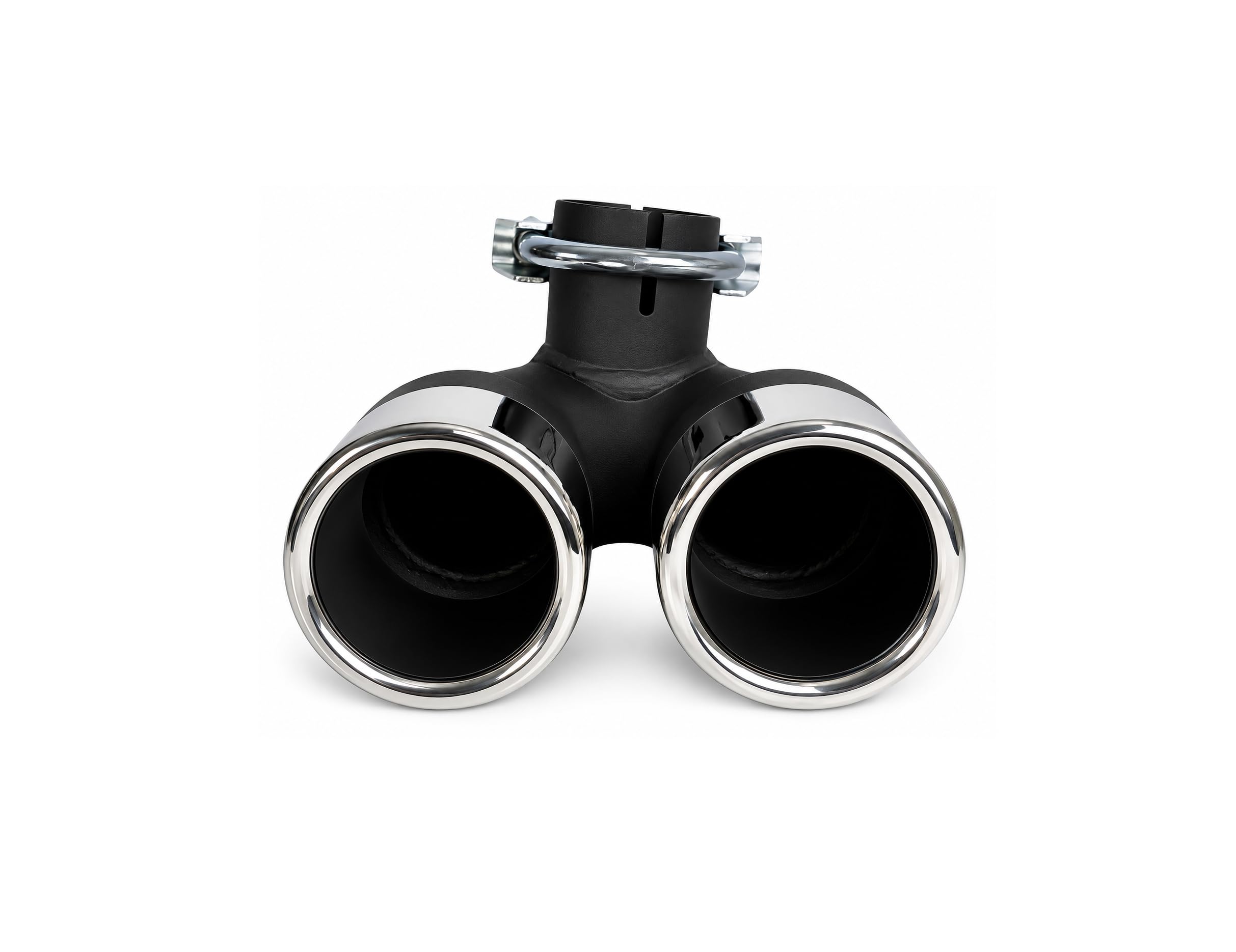 CARTUNER Auspuffblende Doppelendrohr 2x60mm in Sportauspuff Optik für Fortwo Modelle Typ 450 bis Baujahr 04/2007