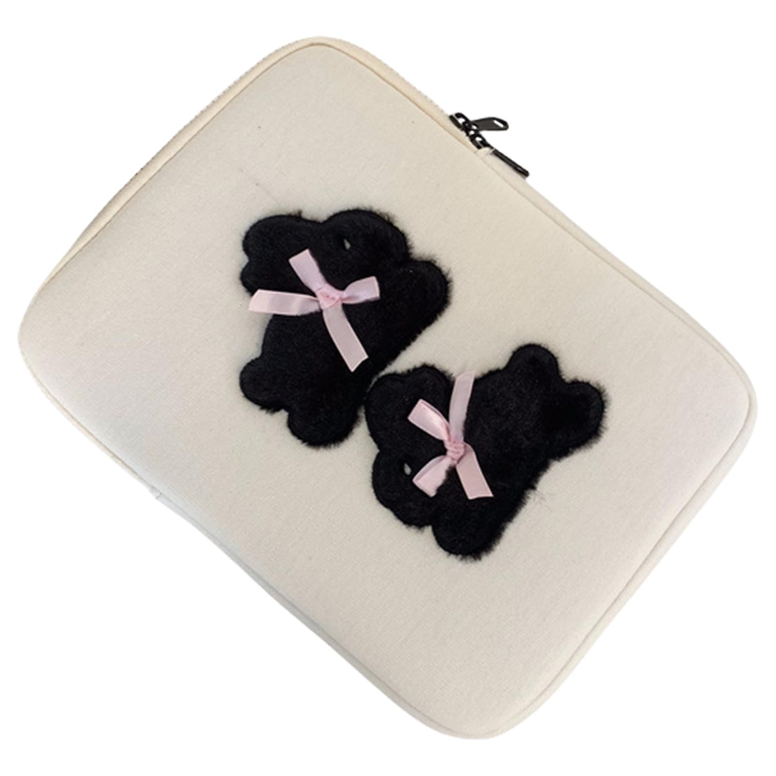 Tsophreniq Notebook Computer Sleeve Bowknot Rabbits Laptop Storage Bag Fashionable Tablet Organizers Protective Laptops Carriers Notebook Protections