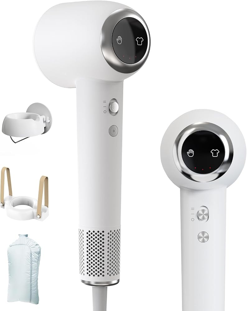 Sèche Cheveux Voyage, Professionnel Sèche-cheveux 110.000 tr/min, Sèche-mains et Sèche-linge, Multifonctionnel Ionique Hair Dryer, 4 Températures