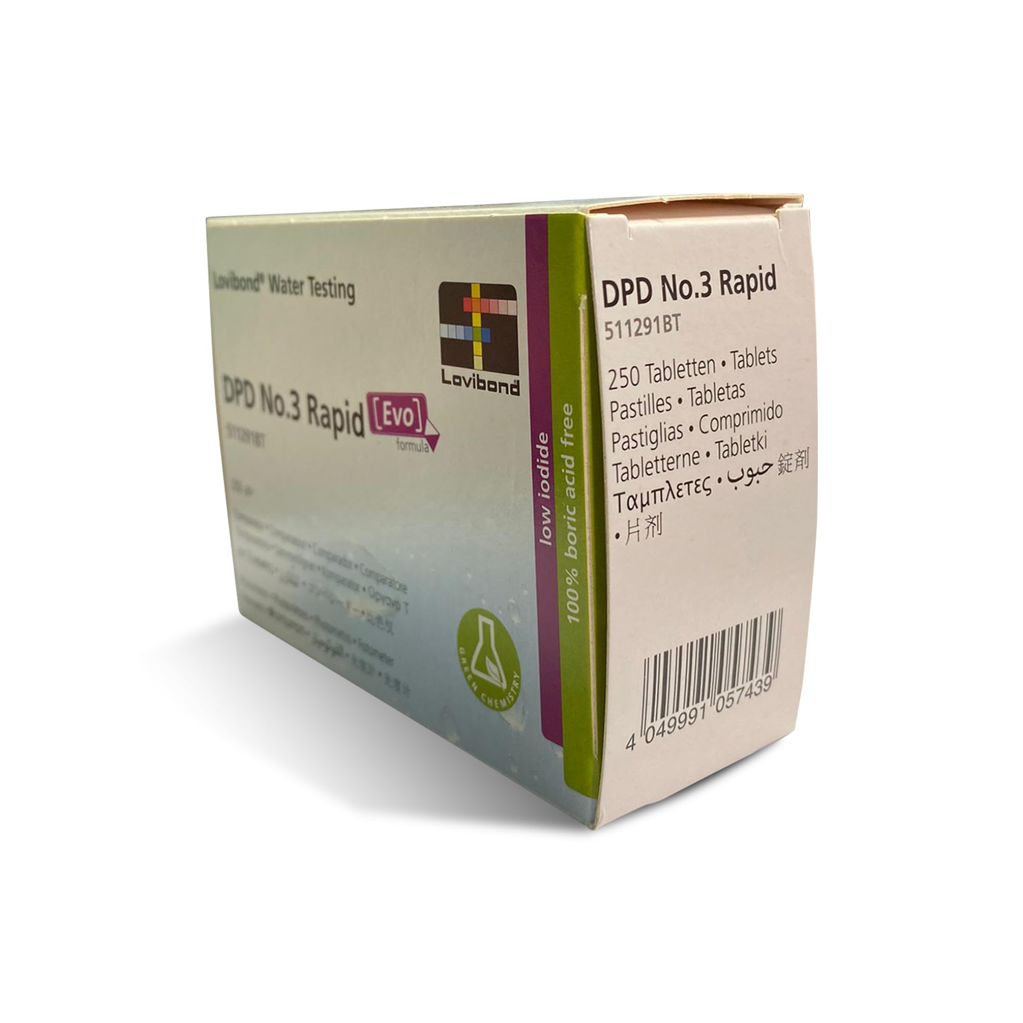 Lovibond DPD3 Rapid 51 12 91BT, Pastiglie Reagenti Per Test Cloro Piscina - 250 Pastiglie