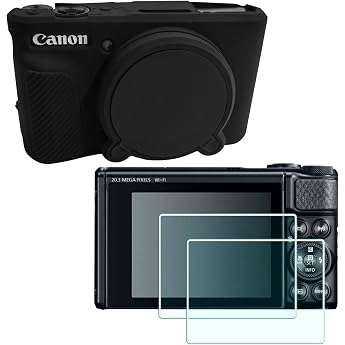 Silicone Camera Case + Screen Protector Compatible with PowerShot SX740 / SX730 Digital Camera (for Accessories), HUIPUXIANG 
