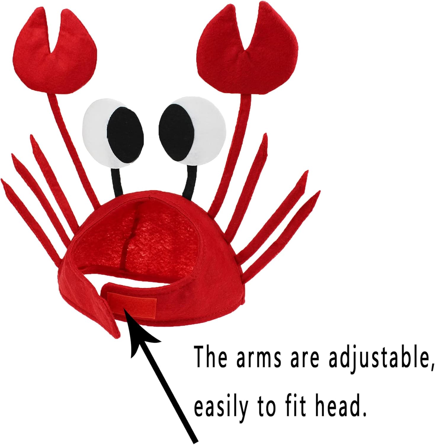 Novelty Party Crab Hats - Funny Costume Ocean Animal Dress Up for Adult Under the Sea Parties