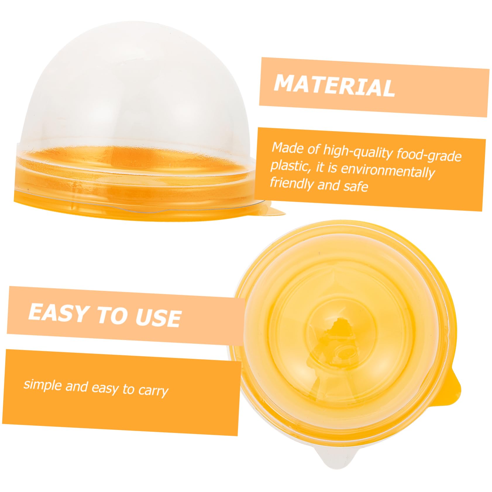 SHOWERORO Mini Cake Holder Box 100pcs Plastic Round Storage for Wedding Parties Baking