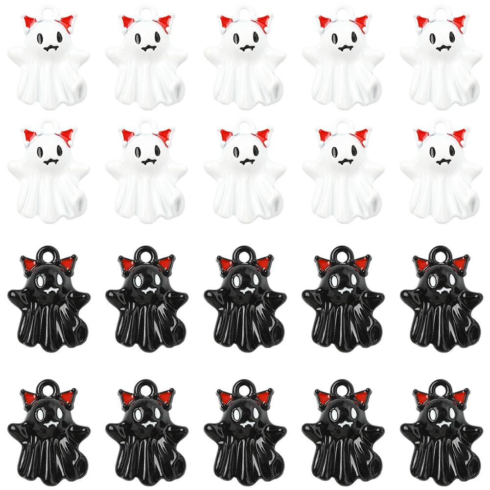 Breloques fantômes Halloween en émail pour personnaliser vos bracelets DIY