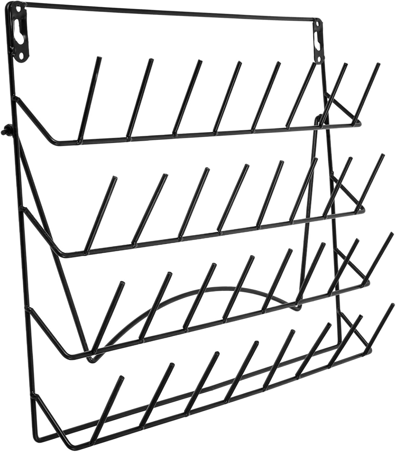 Wall Mounted Storage Rack 10.8X15.7X4.9 Inches Iron Lab Drying Rack Pegboard with Hanging Organizer Basket for Glassware Storage and Laboratory Use