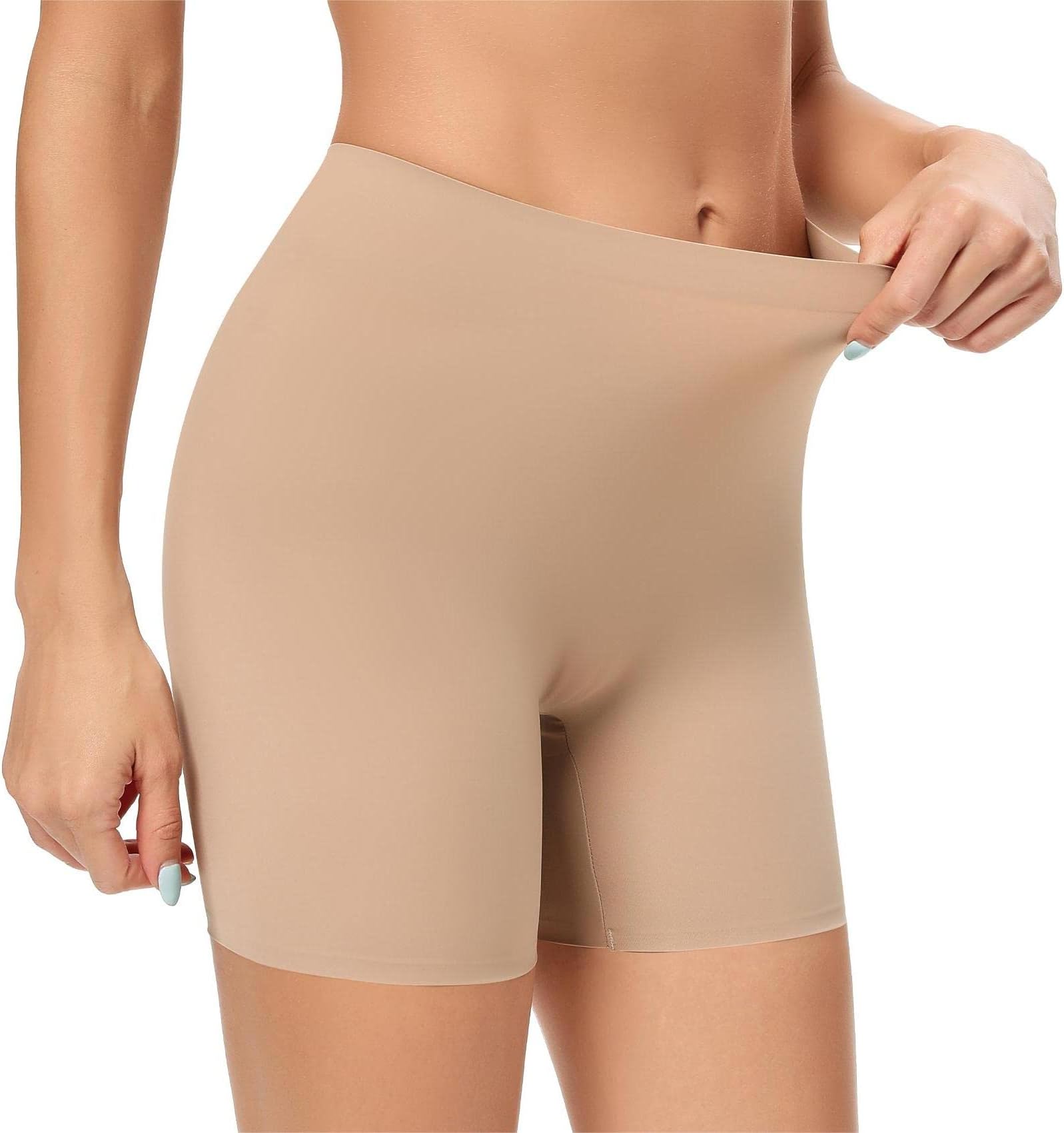 WerenaSeamless Slip Shorts for Women Under Dress Shaping Boyshorts Panties Tummy Control Shapewear