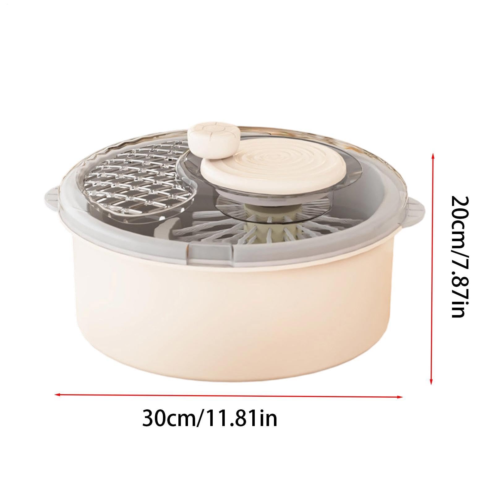 Centrifugador de ensalada – Secador de ensalada con manivela, lavadora grande | Centrifugador manual de ensalada – Cesta de limpieza con manivela manual | Gran capacidad para cocinas de drenaje de agua